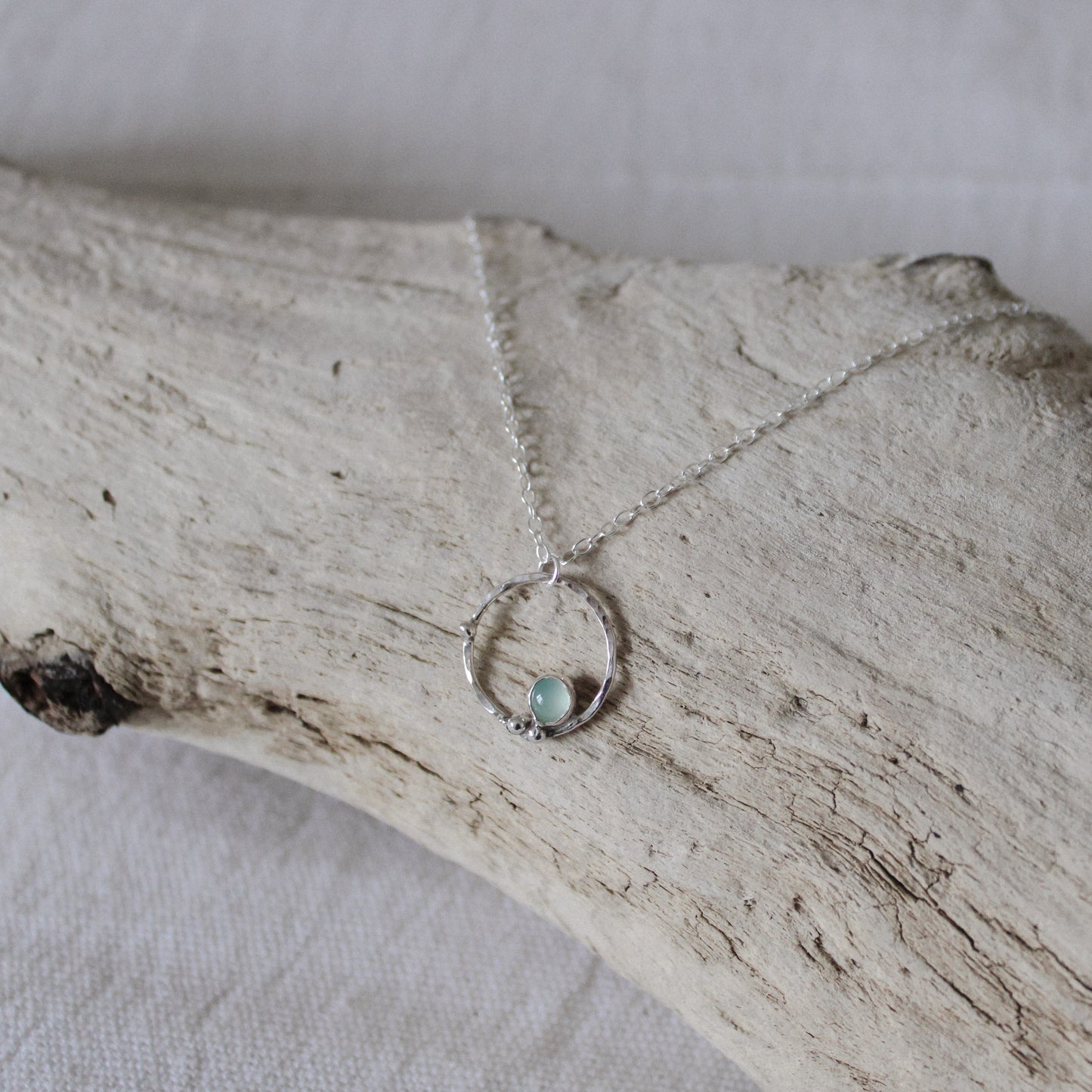 Necklace | Chalcedony Halo