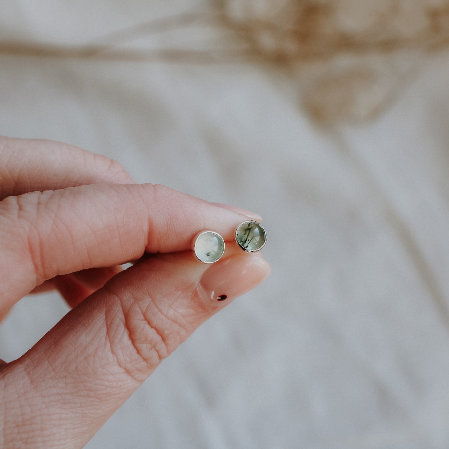Earring | Prehnite Studs
